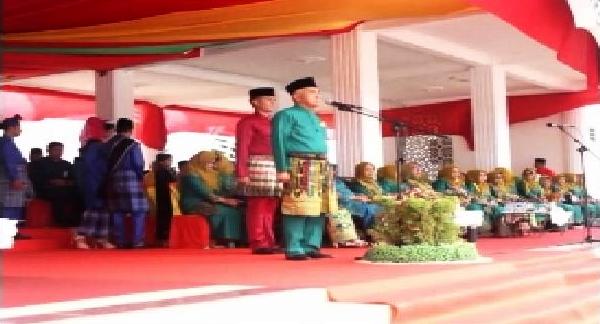 Pemkab Rokan Hilir Selenggarakan Upacara Peringatan Hari Jadi Kabupaten Rokan Hilir ke-18 tahun 2017